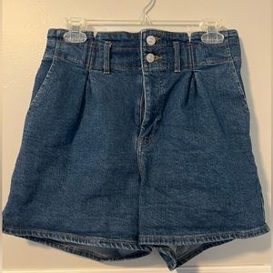 Express midi paper bag shorts